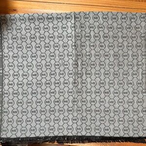 Michael Kors Gray and Black Logo Scarf